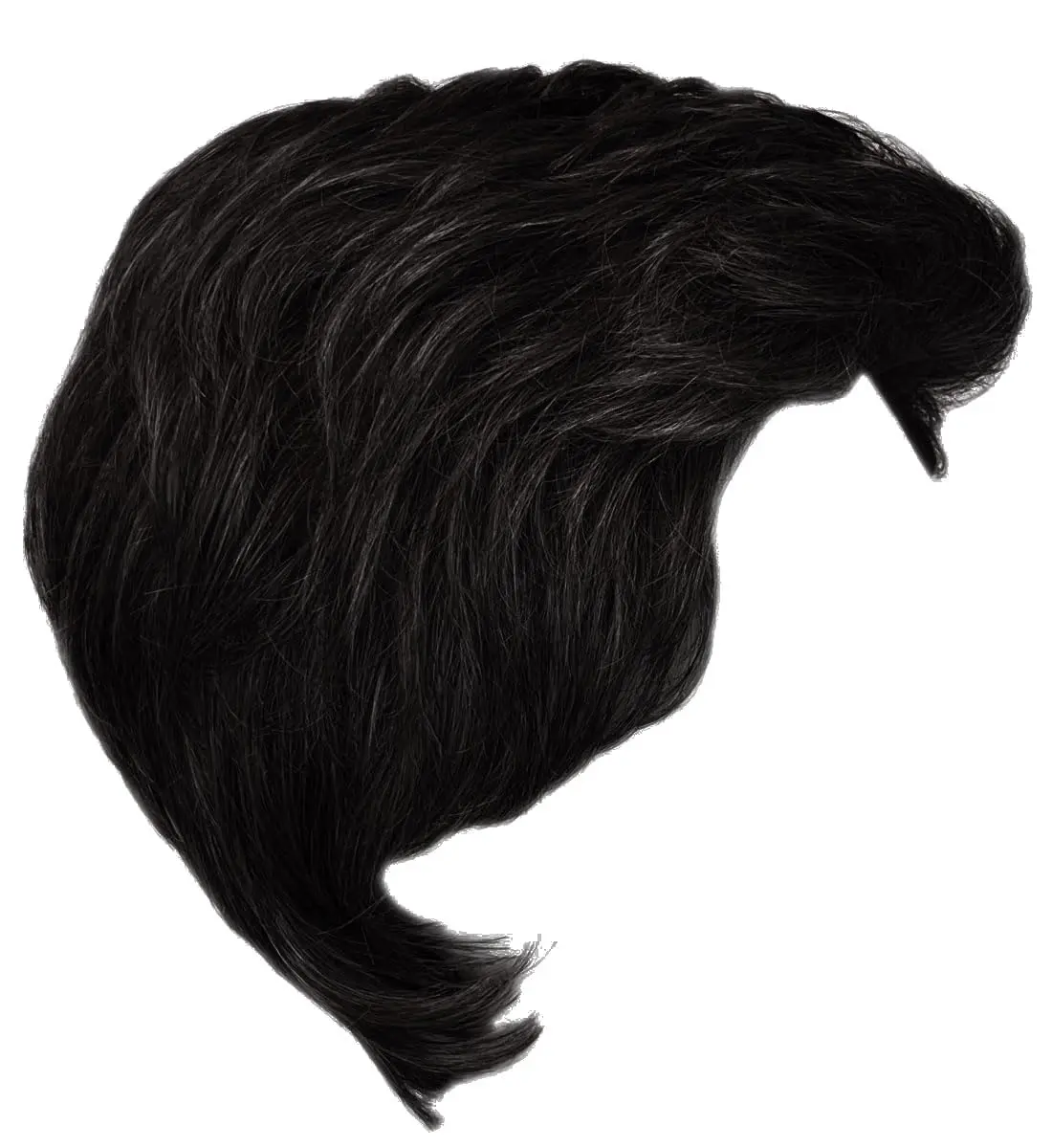 Hair u wear HIM Style Elite Short Boy Cut Hand-Tied Wig for Men, Average-Large Cap, M1S Black | Heat-Friendly, Monofilament Top - view 5