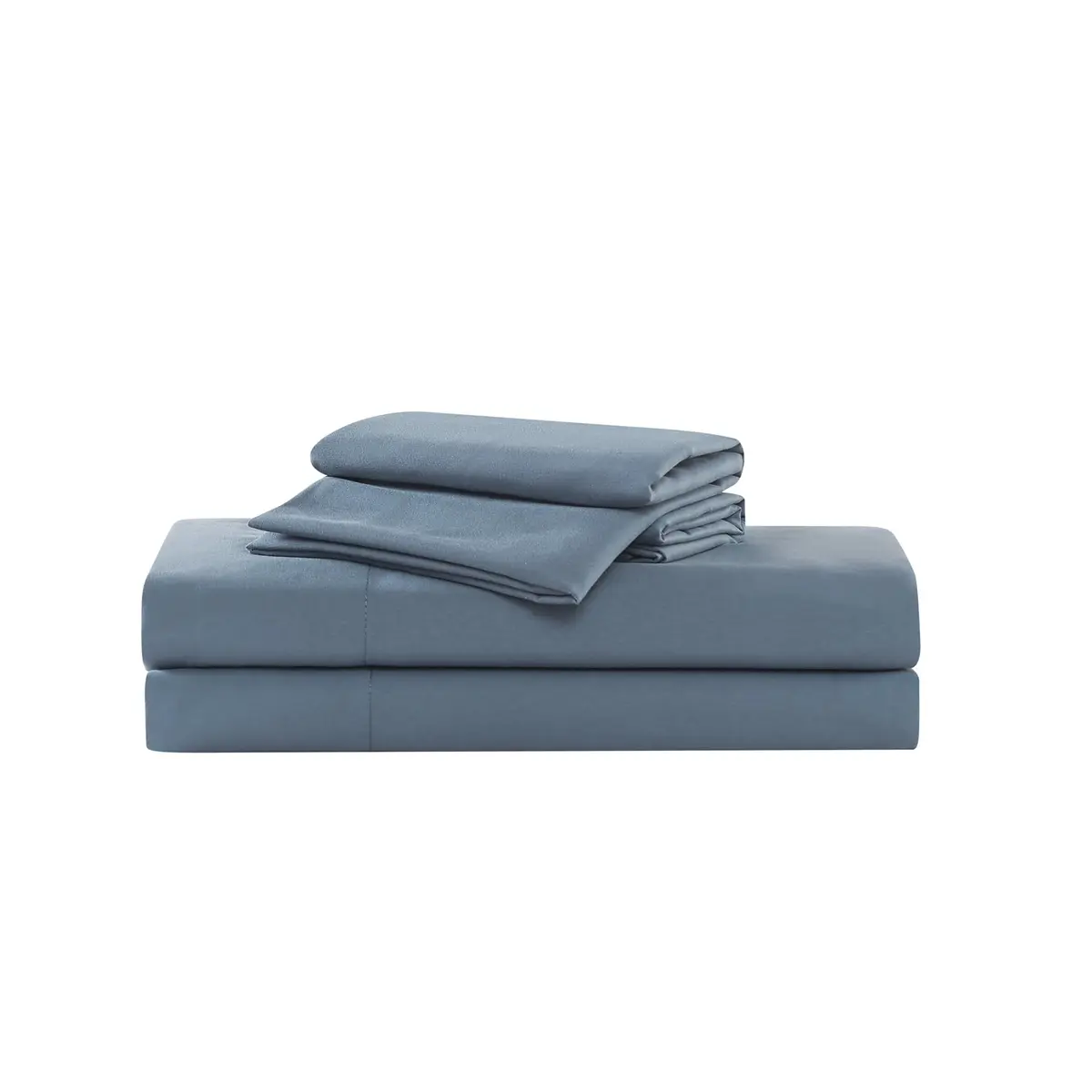 TRULY SOFT Green Solid Blue Full 4 Piece Sheet Set | Eco-Friendly Recycled Polyester (120c) - view 3
