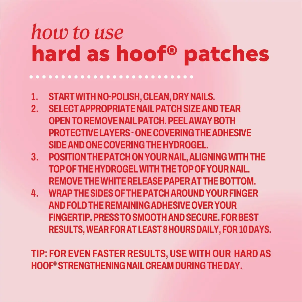 Onyx Professional Hard as Hoof Nail Repair Patches 20 Count | Overnight Nail & Cuticle Strengthening Treatment - view 9