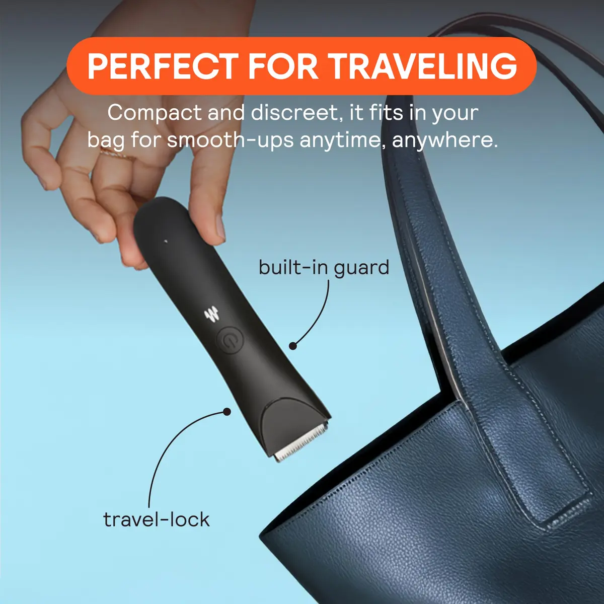 MERIDIAN The Slimmer Trimmer Waterproof Bikini Trimmer for Women Sage | Gentle, Cordless & Travel-Ready - view 7
