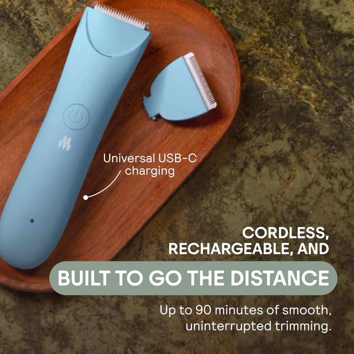 MERIDIAN The Slimmer Trimmer Waterproof Bikini Trimmer for Women Sage | Gentle, Cordless & Travel-Ready - view 8