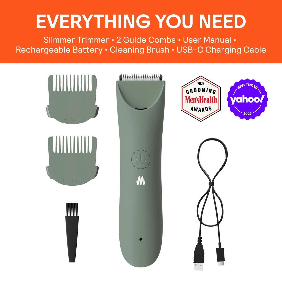 MERIDIAN The Slimmer Trimmer Waterproof Bikini Trimmer for Women Sage | Gentle, Cordless & Travel-Ready - view 4