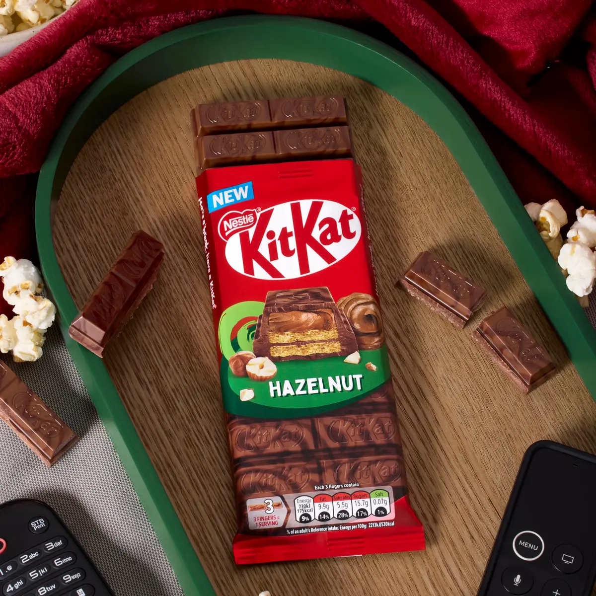 Kit Kat Hazelnut Sharing Block 99g | Crispy wafer, hazelnut filling, chocolate swirl | Supports cocoa farmers & environment - view 4