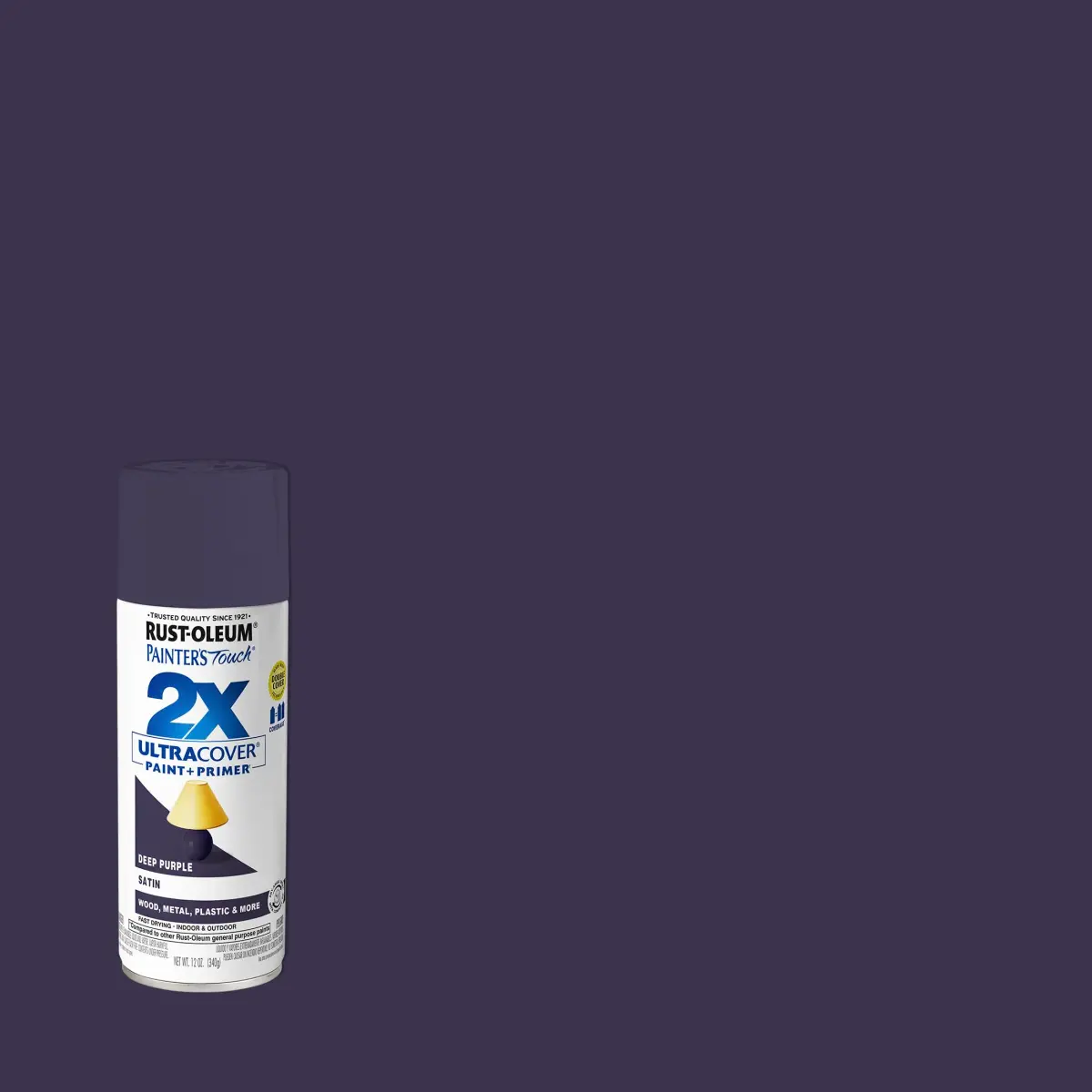 Rust-Oleum Painter's Touch 2X Satin Deep Purple Spray Paint, 340g (12 Oz) - view 2