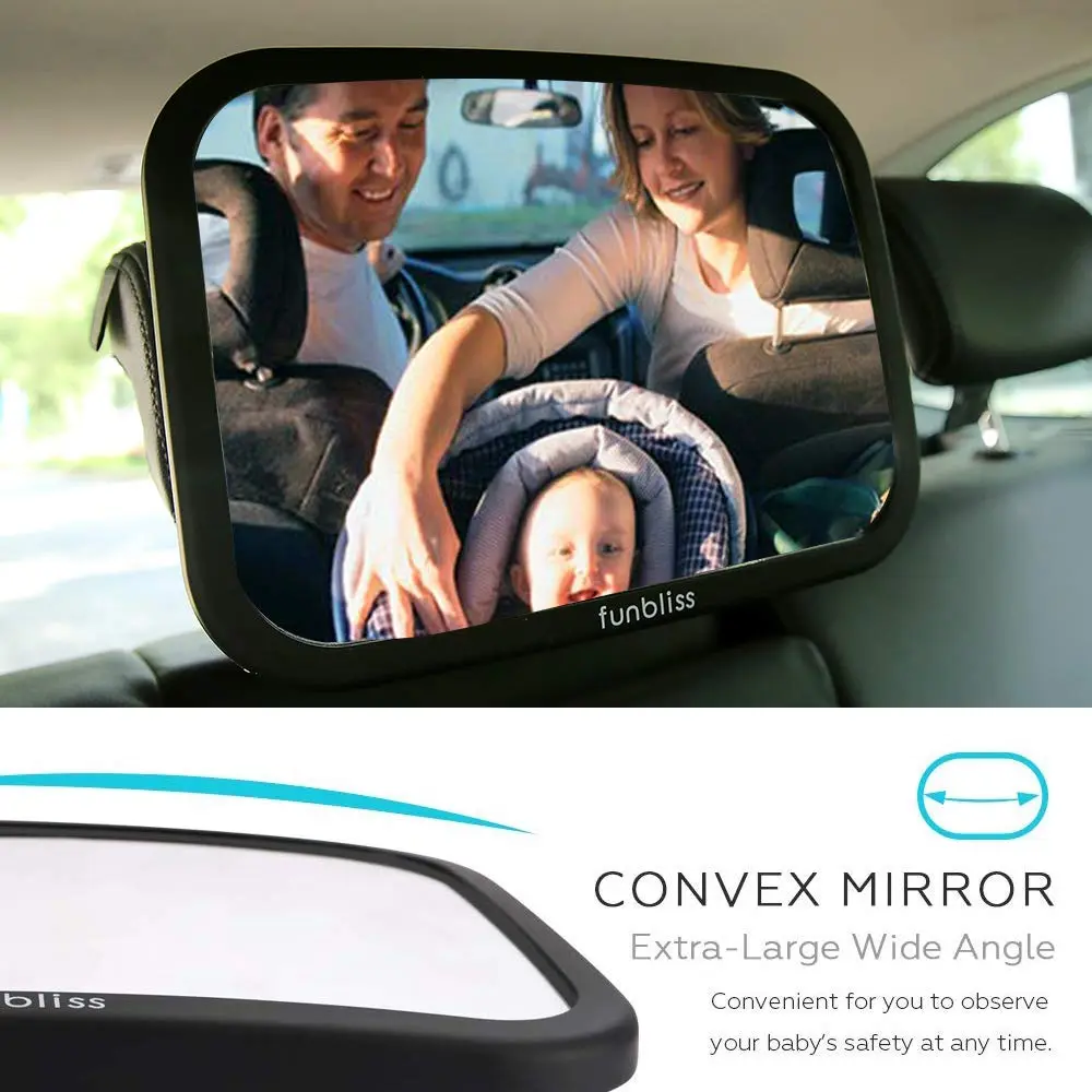 Funbliss 2-Pack Baby Car Mirror | Dual Rear-Facing Infant Monitoring | Shatterproof & Shake-Proof - view 2