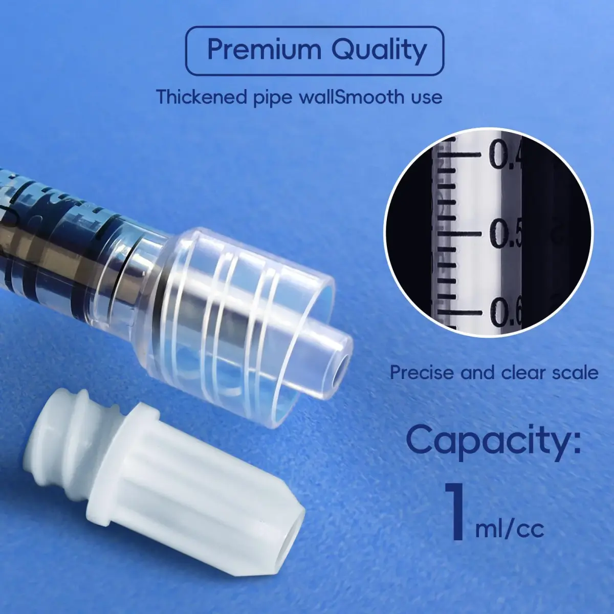 ZWCP 1ml Luer Lock Syringe (No Needle) Pack of 100 | Sterile, Leak-Proof Liquid Dispensing - view 6