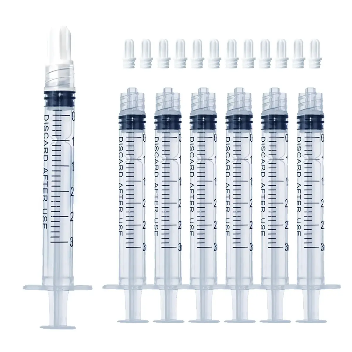 ZWCP 3mL Luer Lock Syringe (No Needle) - Sterile, Individually Wrapped, Pack of 20 | Accurate Liquid Measurement - main product image