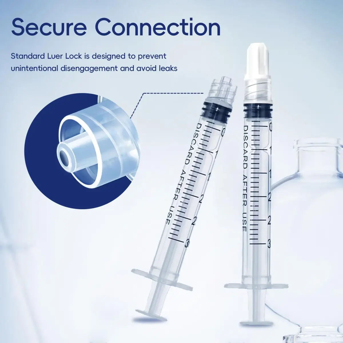 ZWCP 3mL Luer Lock Syringe (No Needle) - Sterile, Individually Wrapped, Pack of 20 | Accurate Liquid Measurement - view 6