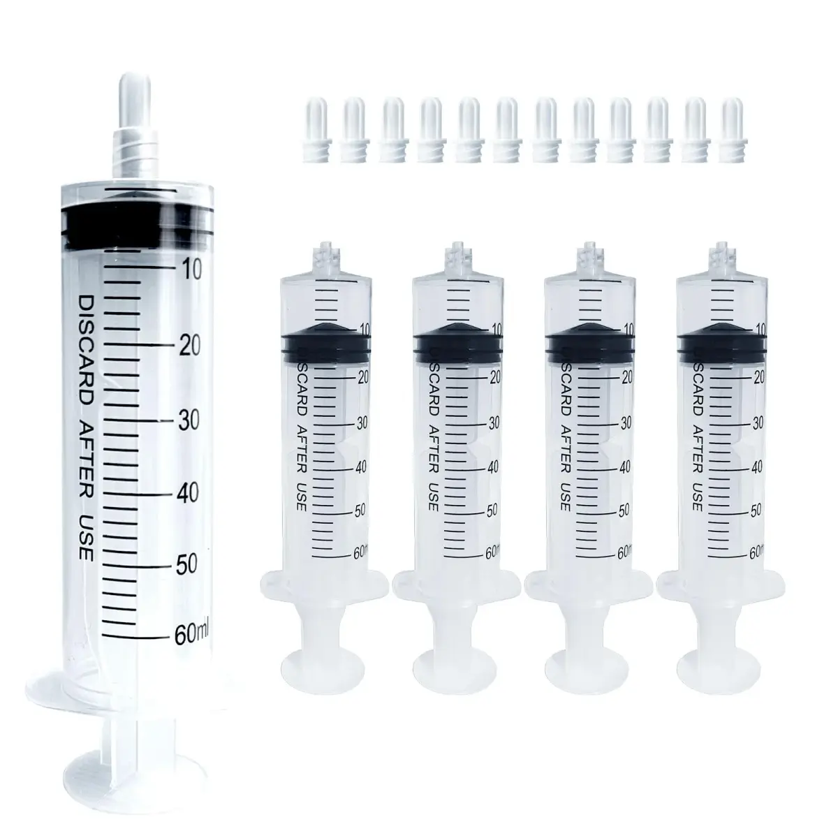 ZWCP 60ml Luer Lock Syringe (No Needle) - Pack of 50 | Sterile, Leak-Proof, Accurate Measurement - main product image