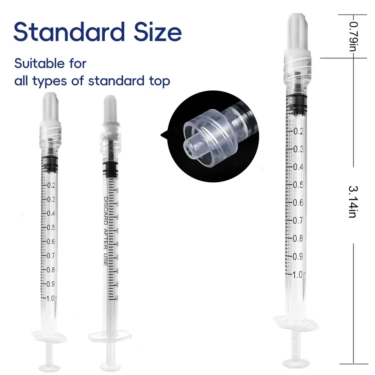 ZWCP 1ml Luer Lock Syringes without Needle - Sterile, Pack of 30 | Individually Wrapped, Leak-Proof Design, Accurate Liquid Measurement - view 2