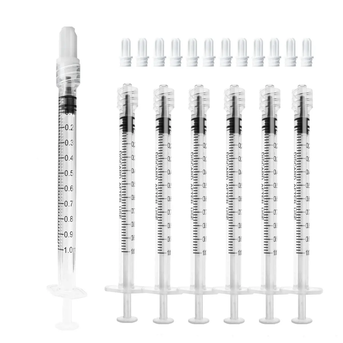 ZWCP 1mL Luer Lock Syringe (No Needle) Pack of 50 | Sterile, Individually Wrapped, Leak-Proof - main product image