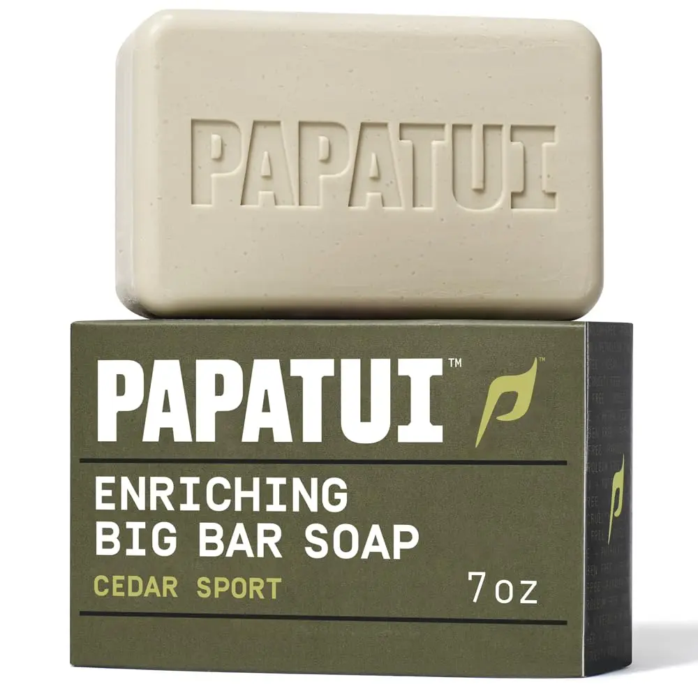 PAPATUI by Dwayne Johnson Enriching Bar Soap Cedar Sport 7oz | Nourishing, Energizing for Active Men - main product image