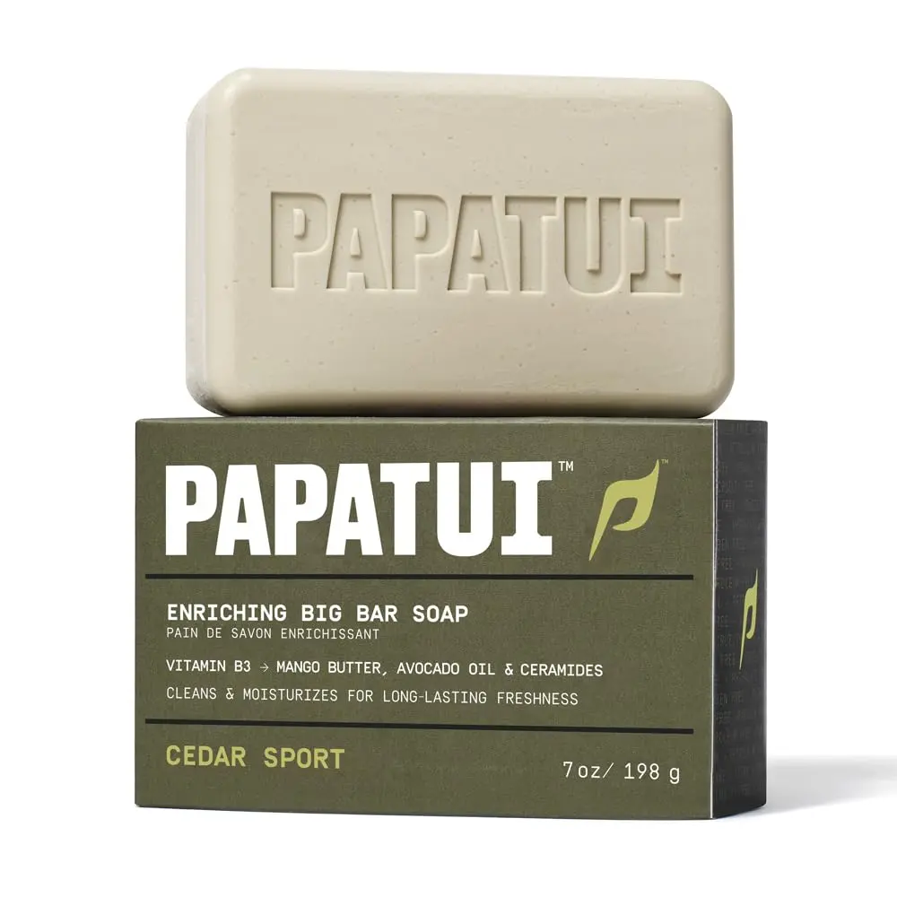 PAPATUI by Dwayne Johnson Enriching Bar Soap Cedar Sport 7oz | Nourishing, Energizing for Active Men - view 9