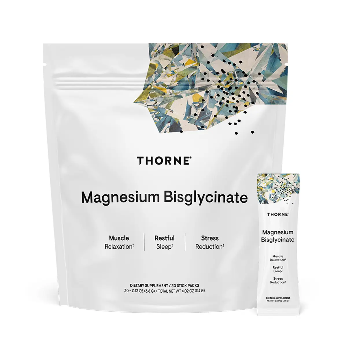 THORNE Magnesium Bisglycinate Powder 200 mg (4.02 oz / 112 g) | NSF Certified for Sport - main product image