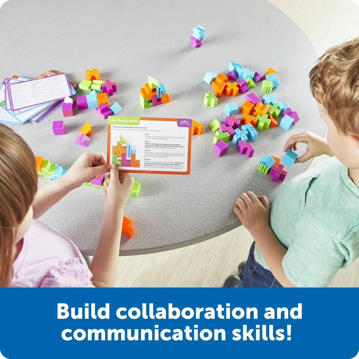 Learning Resources STEM Explorers Brainometry Classroom Set | 150 Pieces (120 Blocks + 30 Puzzles) - view 3
