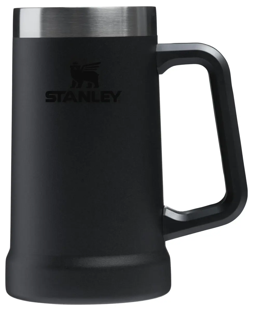 STANLEY Stay-Chill Beer Stein 680 ml (24 oz) | Heavy Duty Big Grip Handle | Insulated Stainless Steel Party Mug | BPA-Free | Black 2.0 - main product image