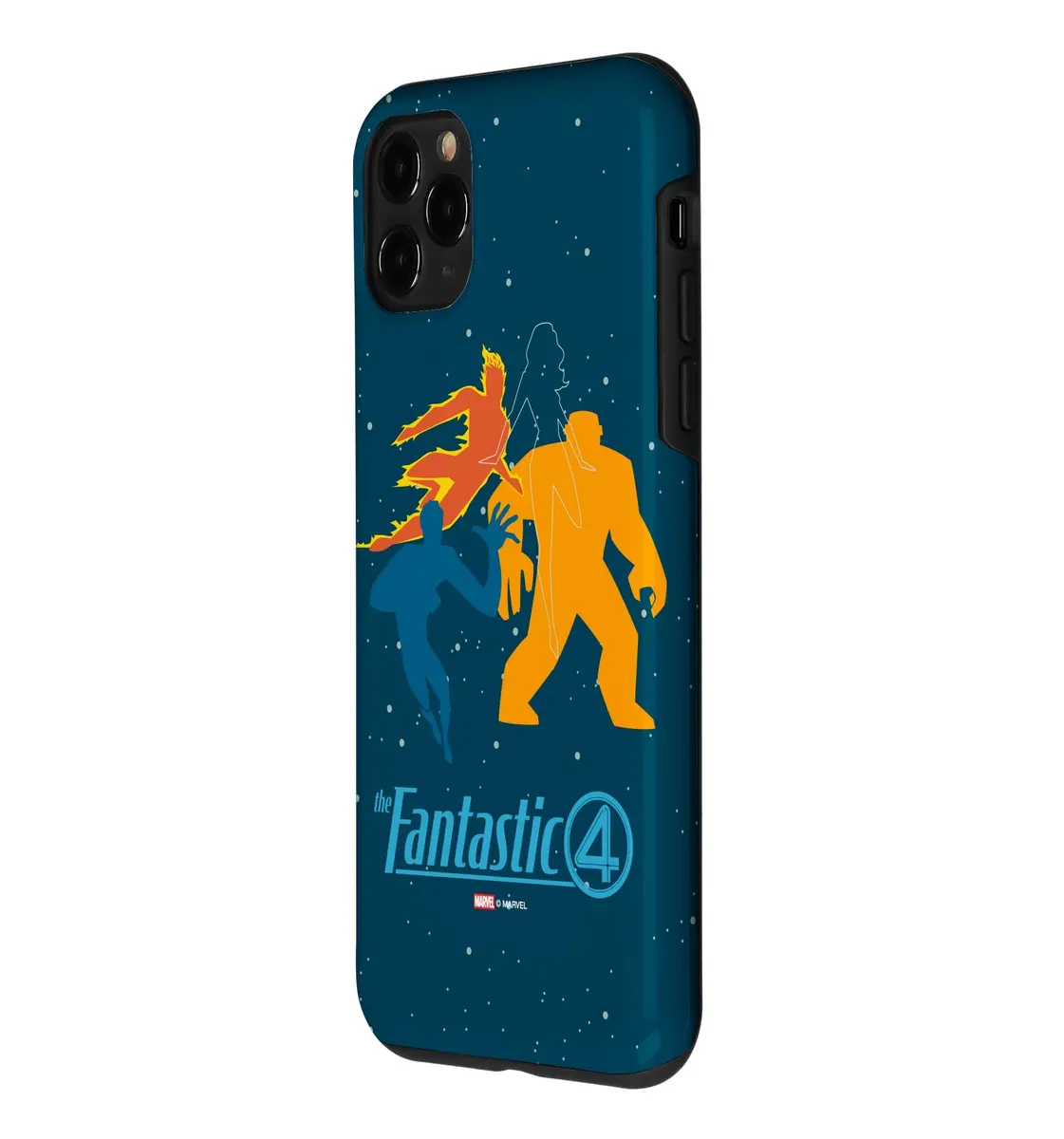 Marvel Fantastic Four iPhone 11 Pro Case | Starry Space Logo & Silhouette Design - view 2