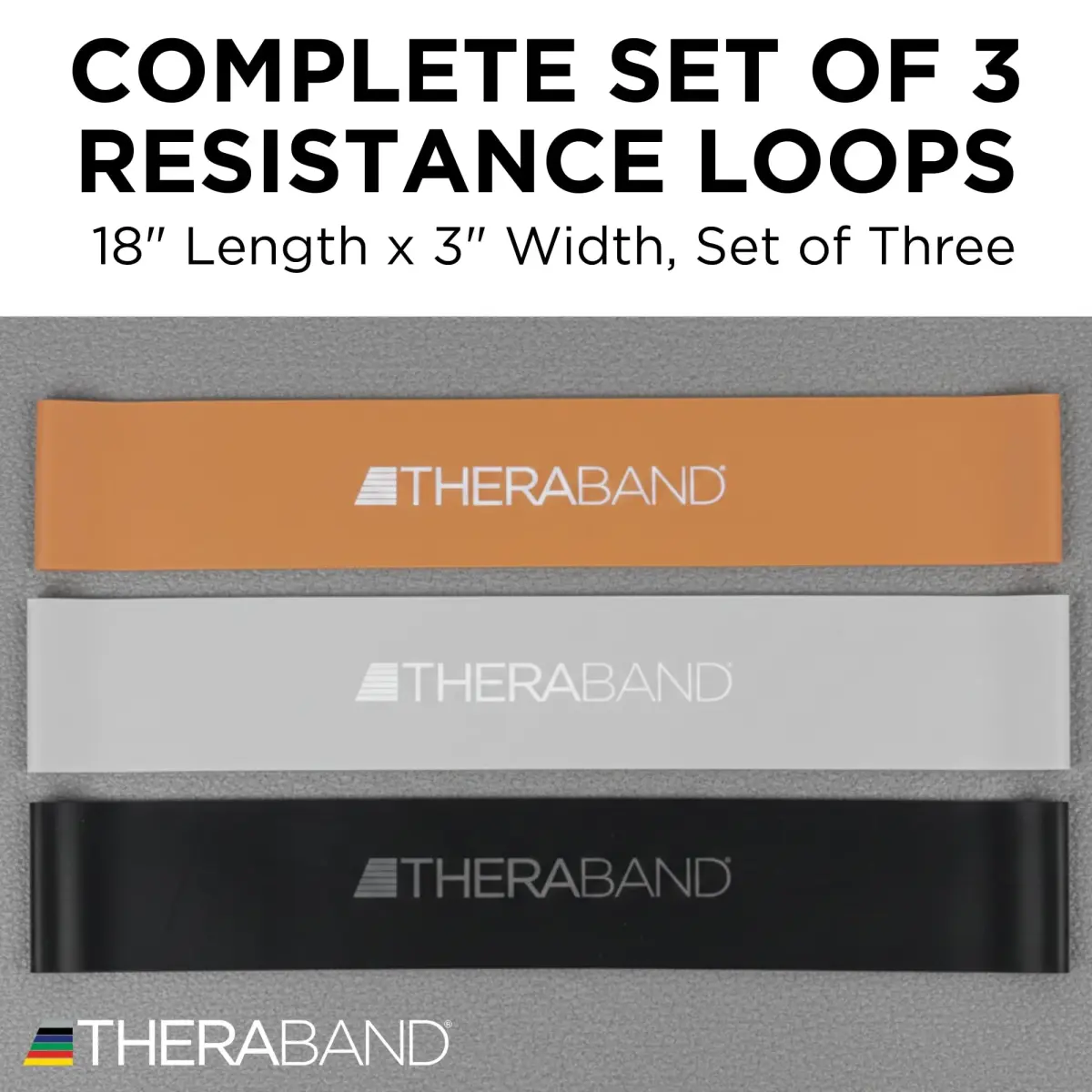 THERABAND Resistance Band Loop Set of 3, 18" | Advanced Strength & Mobility - view 3