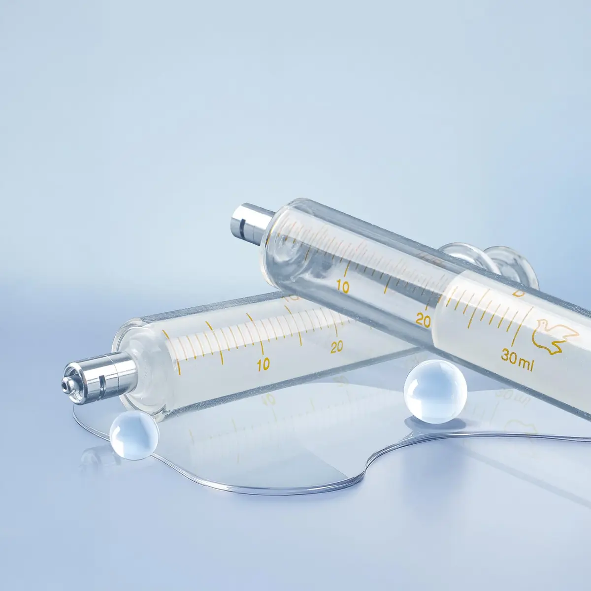 Jiaxix 30ml/cc Glass Syringe with Metal Head and Caps (2-Pack, 60ml Total) | Reusable, High-Temp Resistant, Clear Scale - view 6