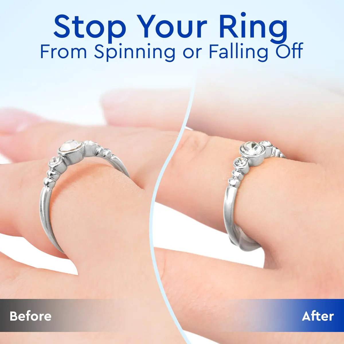 5 STARS UNITED Clip Ring Adjusters 8 Sizes (1-8mm Flat Bands) | Secure Fit for Loose Rings - view 5