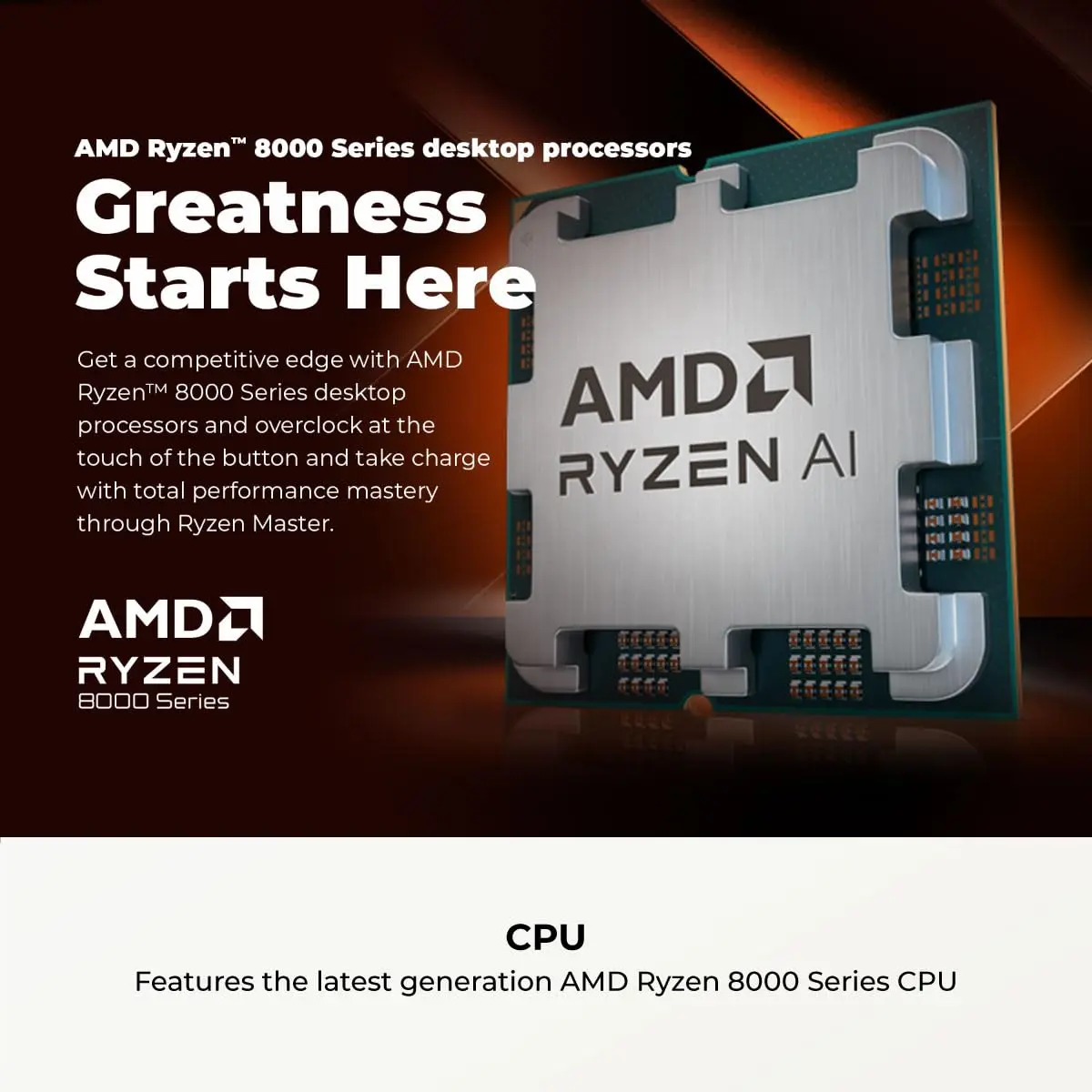 CyberpowerPC Gamer Master Gaming PC, AMD Ryzen 7 8700F, RTX 5060 Ti 8GB, 16GB DDR5, 1TB PCIe 4.0 SSD, Windows 11 Home - view 5