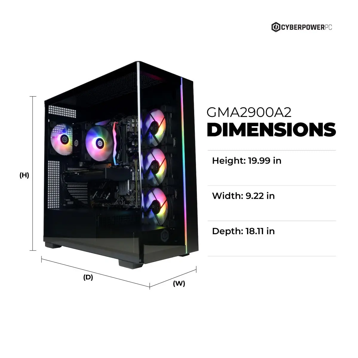 CyberpowerPC Gamer Master Gaming PC, AMD Ryzen 7 8700F, RTX 5060 Ti 8GB, 16GB DDR5, 1TB PCIe 4.0 SSD, Windows 11 Home - view 3