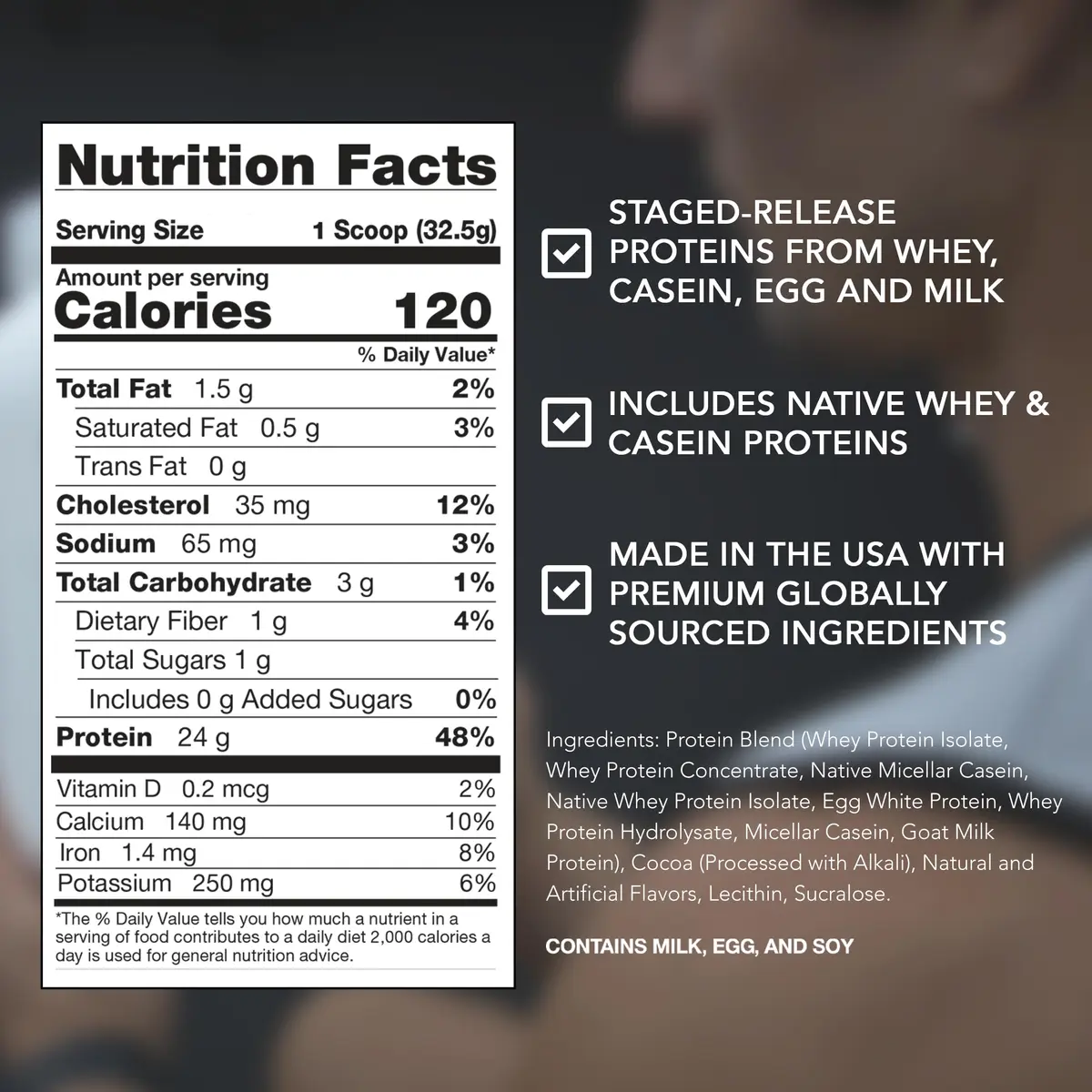 Rival Nutrition Promasil Protein Powder (Rich Chocolate, 0.91kg) | 24g Protein, Multi-Source Blend, USA Import - view 3