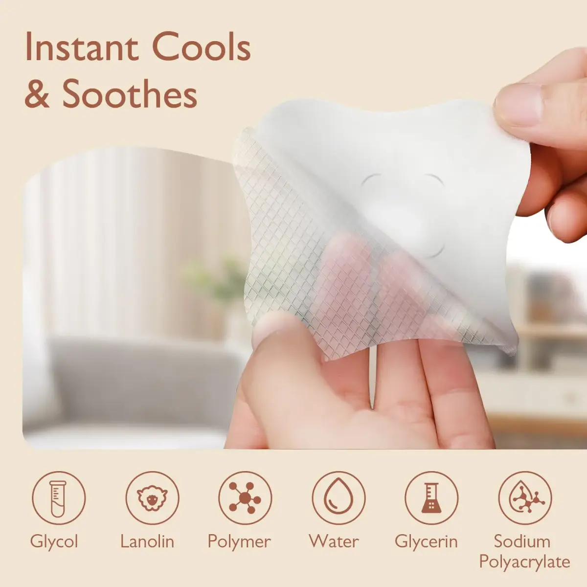 Momfree Cooling Nipple Pads for Breastfeeding 8 Count | Hydrogel Gel Pad Instant Cooling Relief - view 4
