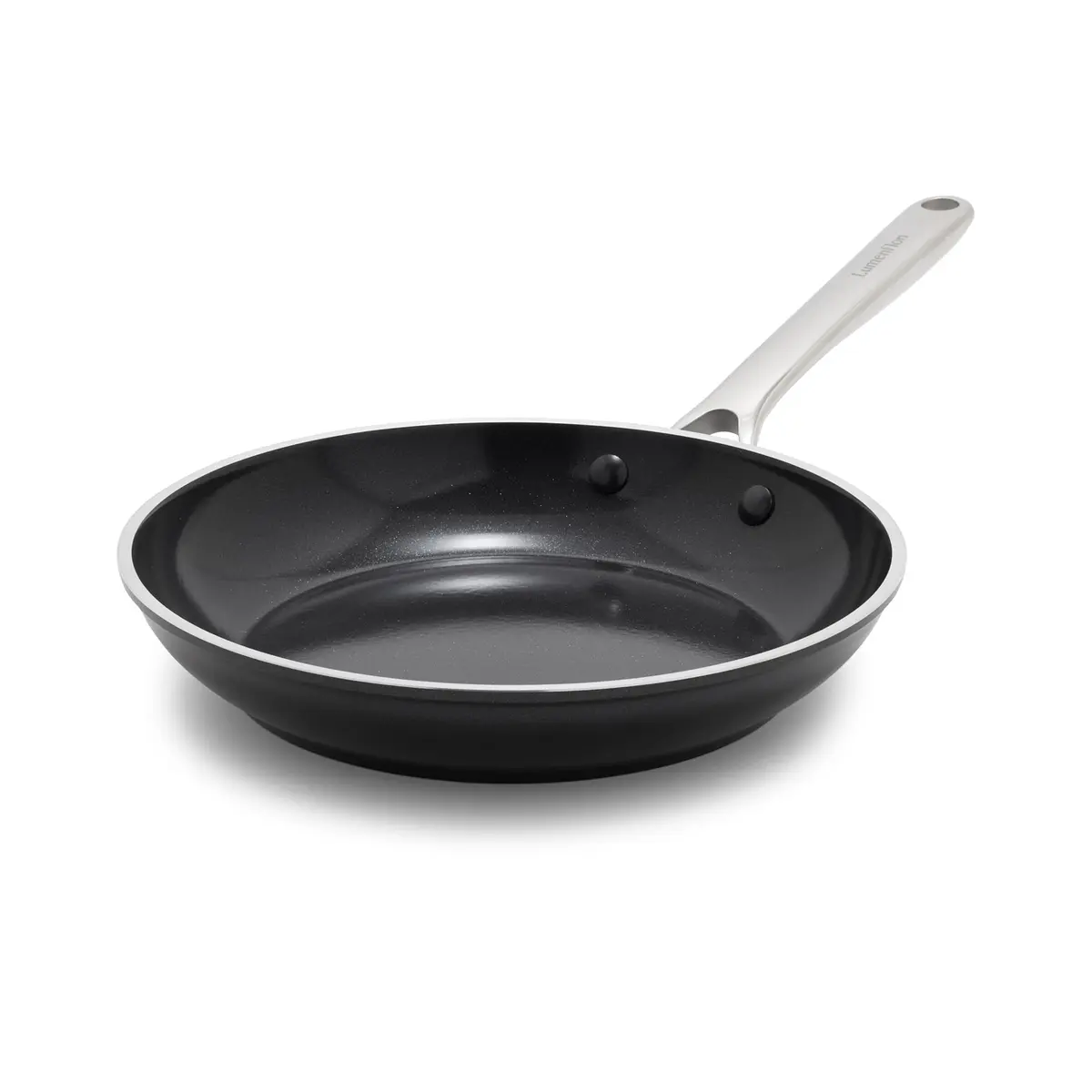 Lumenflon Orfeo 9.5” Nonstick Frying Pan, Made in Italy, Diamond Ceramic PFAS-Free Cookware, Induction Ready, Scratch Resistant, Dishwasher Safe, Black | 9.5 inch diameter - main product image