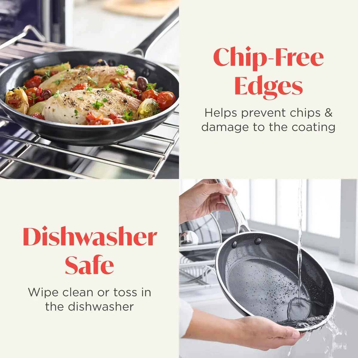 Lumenflon Orfeo 9.5” Nonstick Frying Pan, Made in Italy, Diamond Ceramic PFAS-Free Cookware, Induction Ready, Scratch Resistant, Dishwasher Safe, Black | 9.5 inch diameter - view 3