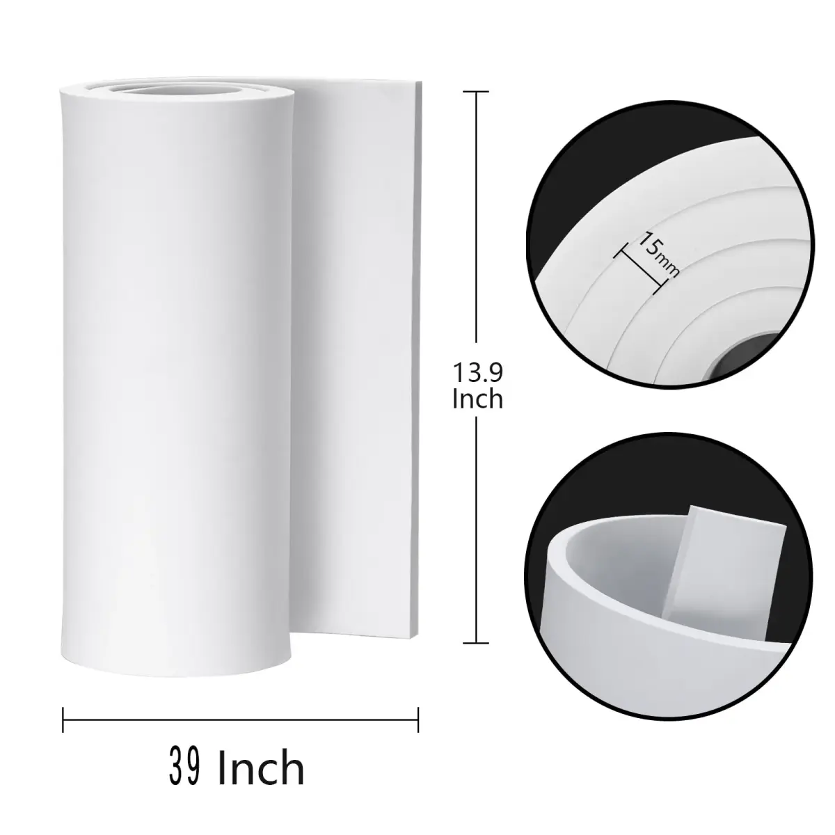 MEARCOOH White EVA Foam Cosplay Sheet Roll 1.5 cm (0.59 in) | Premium Craft Foam for Costumes - view 2