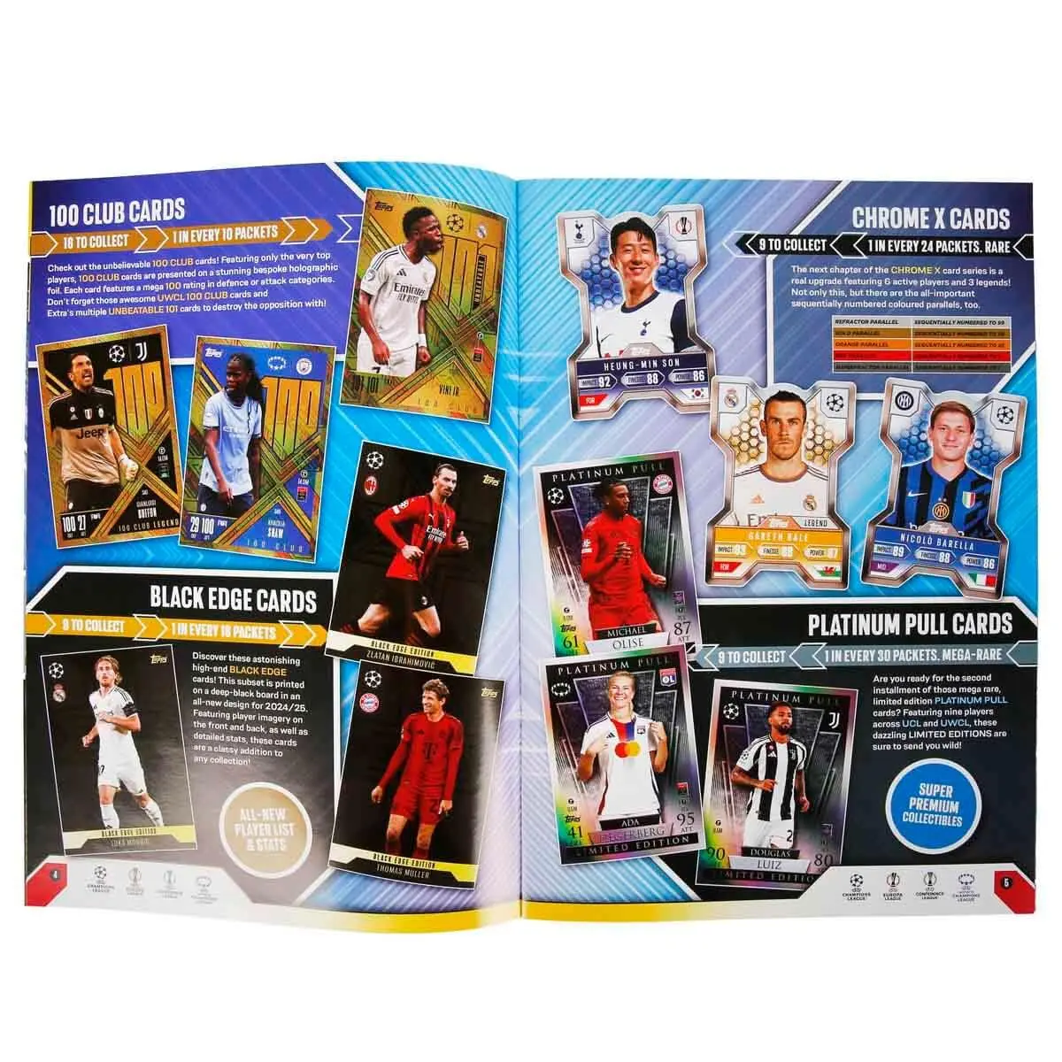 Topps Match Attax Extra Champions League Cards Starter Pack Album 29 Cards + 3 LE | Collectible Soccer Cards - view 3
