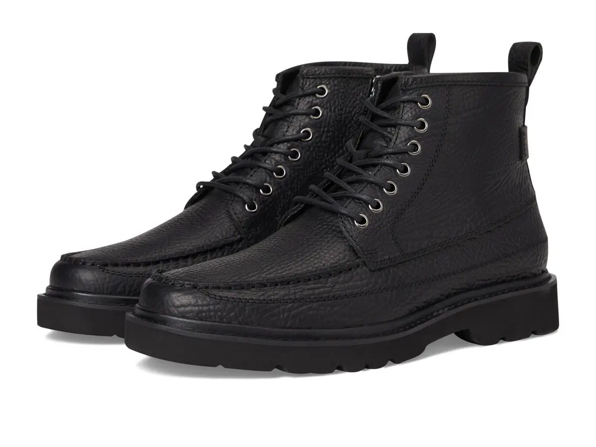 Steve Madden DAVISTON Chukka Boot 13 | Black Leather, Lug Heel, Casual Style - main product image