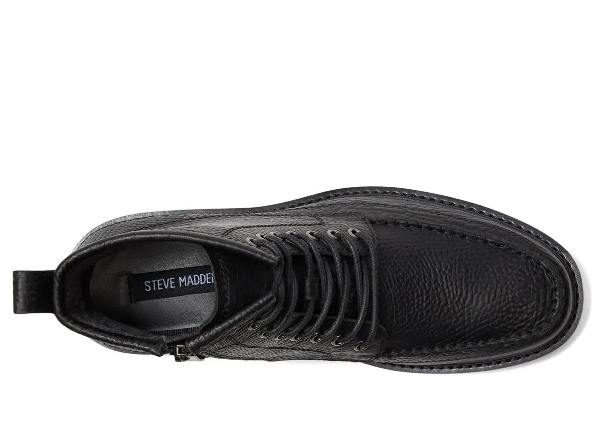 Steve Madden DAVISTON Chukka Boot 9 | Black Leather Casual Men’s Footwear - view 2
