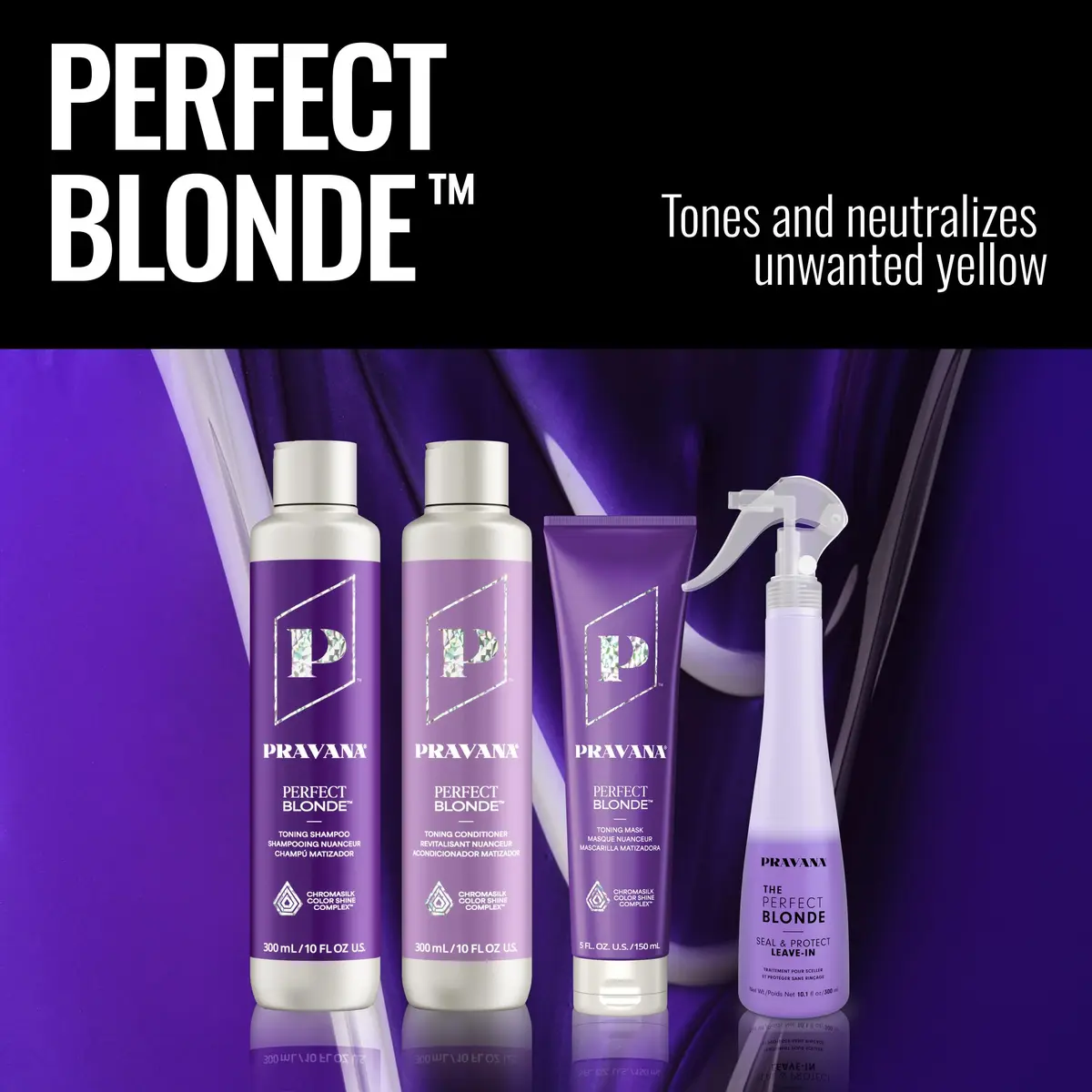 Pravana The Perfect Blonde Purple Toning Masque Treatment | Neutralizes Brassiness & Adds Shine (105 words) - view 5
