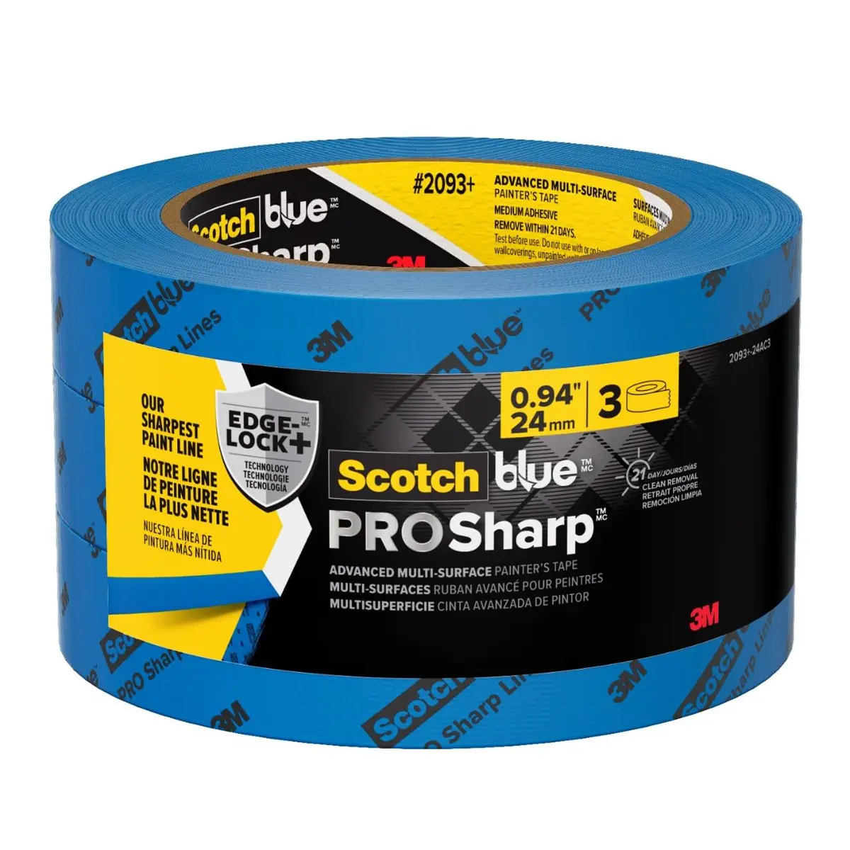 ScotchBlue PROSharp Painter's Tape 0.94 in x 60 yd | Sharp Lines, 21-Day Removal, Indoor & Outdoor Use - main product image