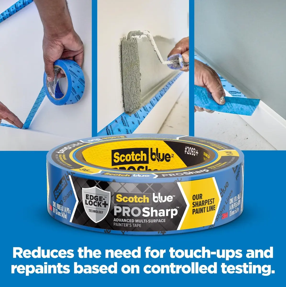 ScotchBlue PROSharp Painter's Tape 0.94 in x 60 yd | Sharp Paint Lines, Indoor & Outdoor Use - view 4