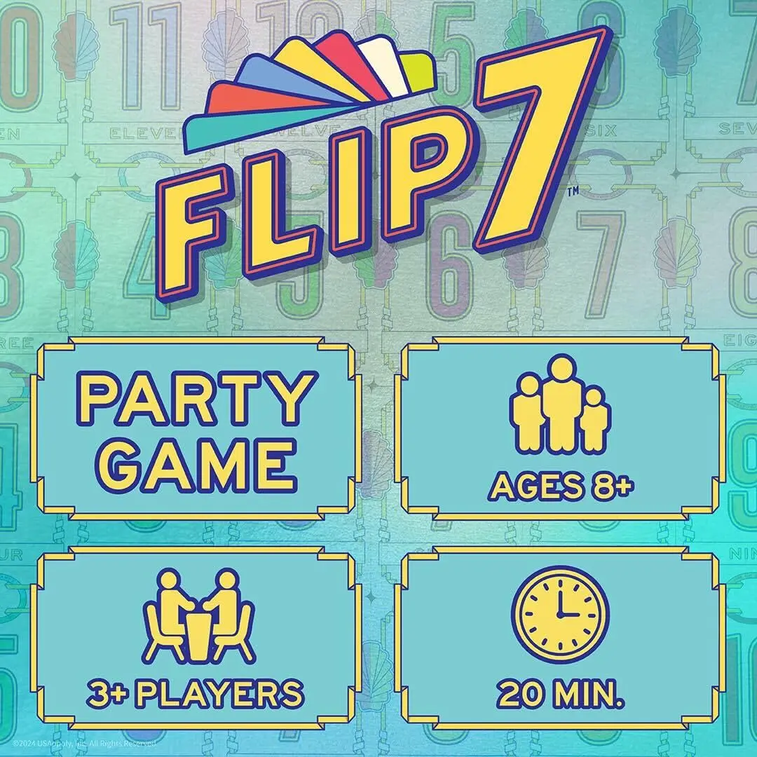 USAOPOLY Flip 7 Card Game, The Ultimate Blend of Press Your Luck Strategy | Ages 8+ | 94 Cards - view 8