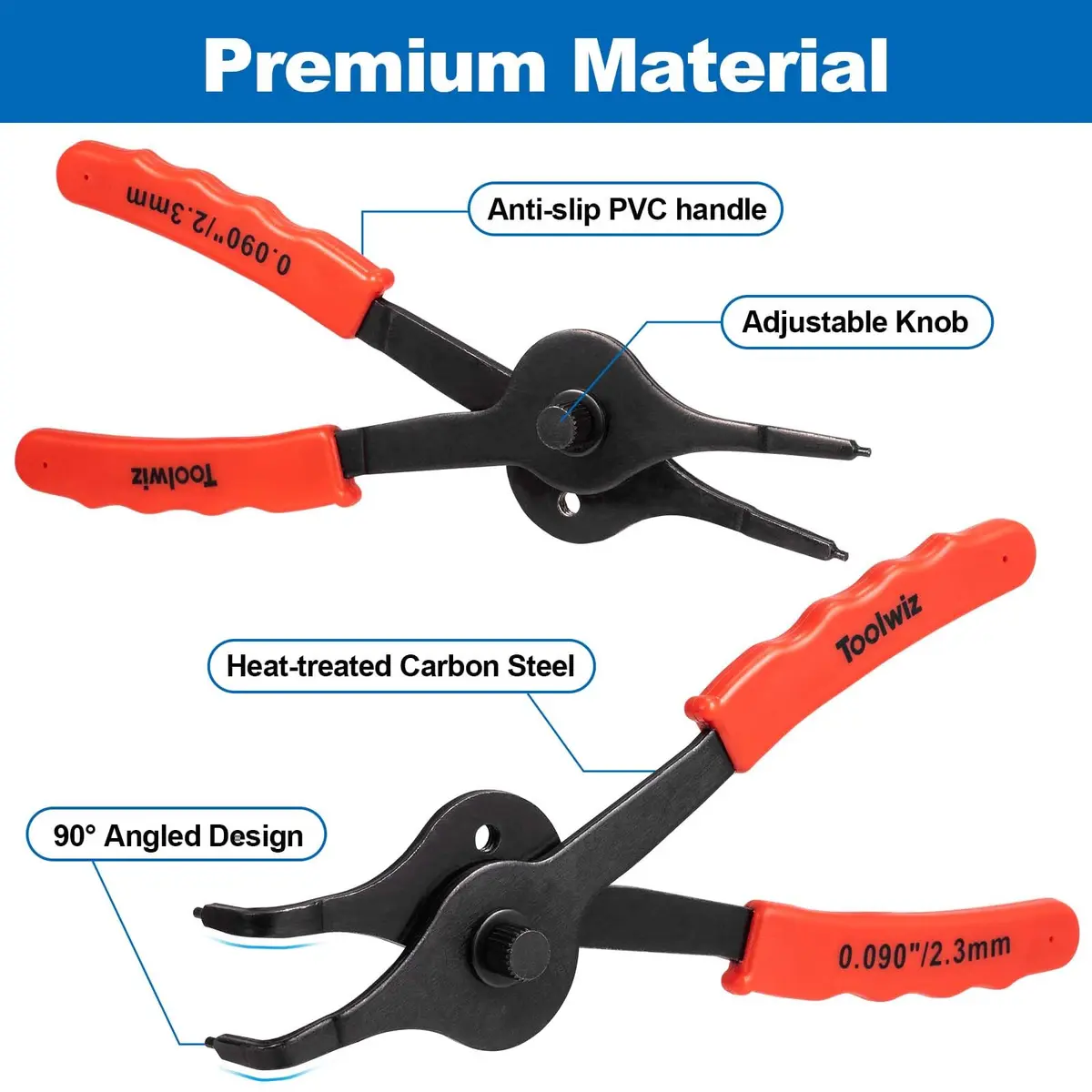 Toolwiz Snap Ring Pliers Set, 10 Pcs | Heavy Duty Circlip & Retaining Ring Tools for Automotive & DIY - view 4
