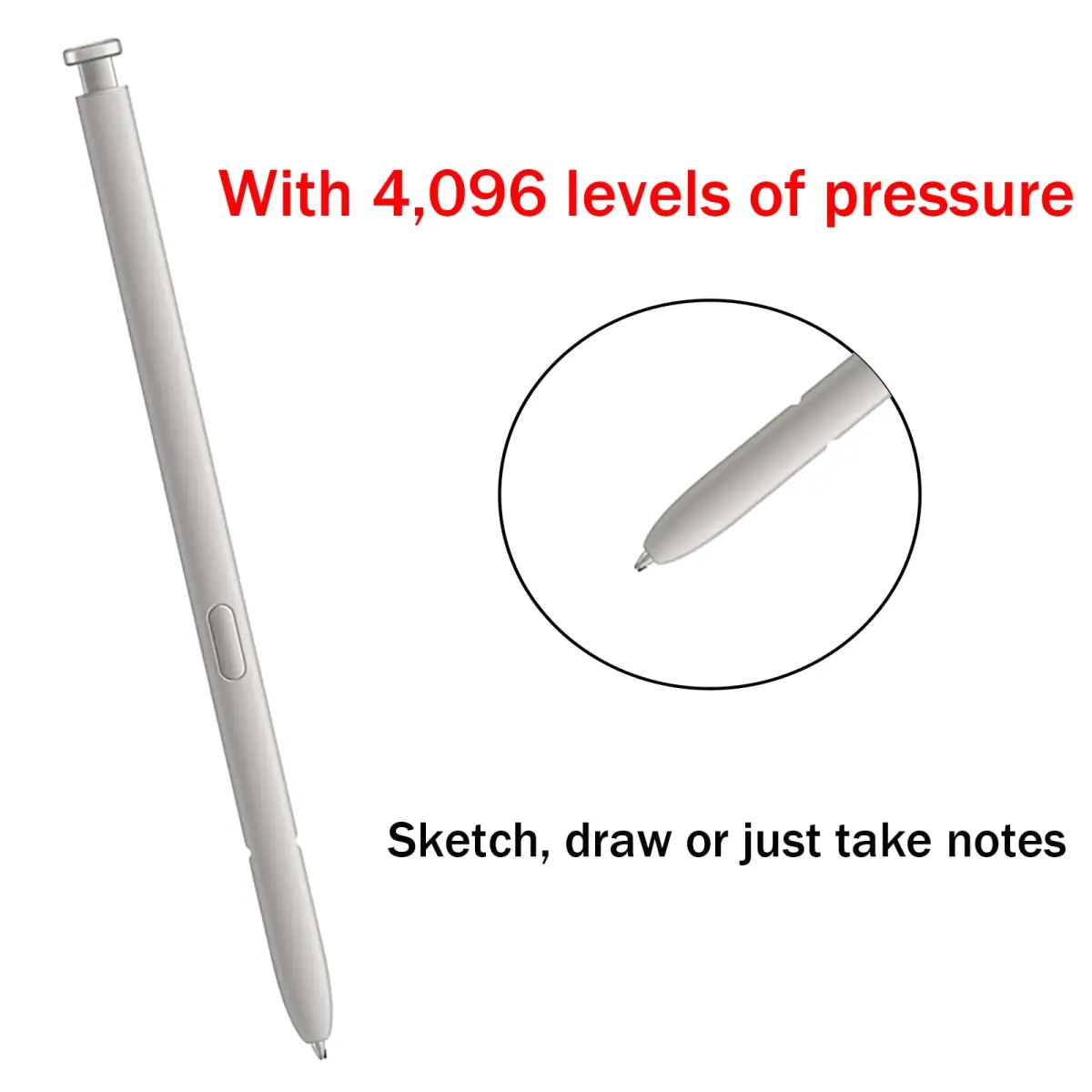Dogxiong Galaxy S25 Ultra S Pen Stylus for Samsung Galaxy S25 Ultra 5G, Light Gray | 4096 Pressure Levels - view 2