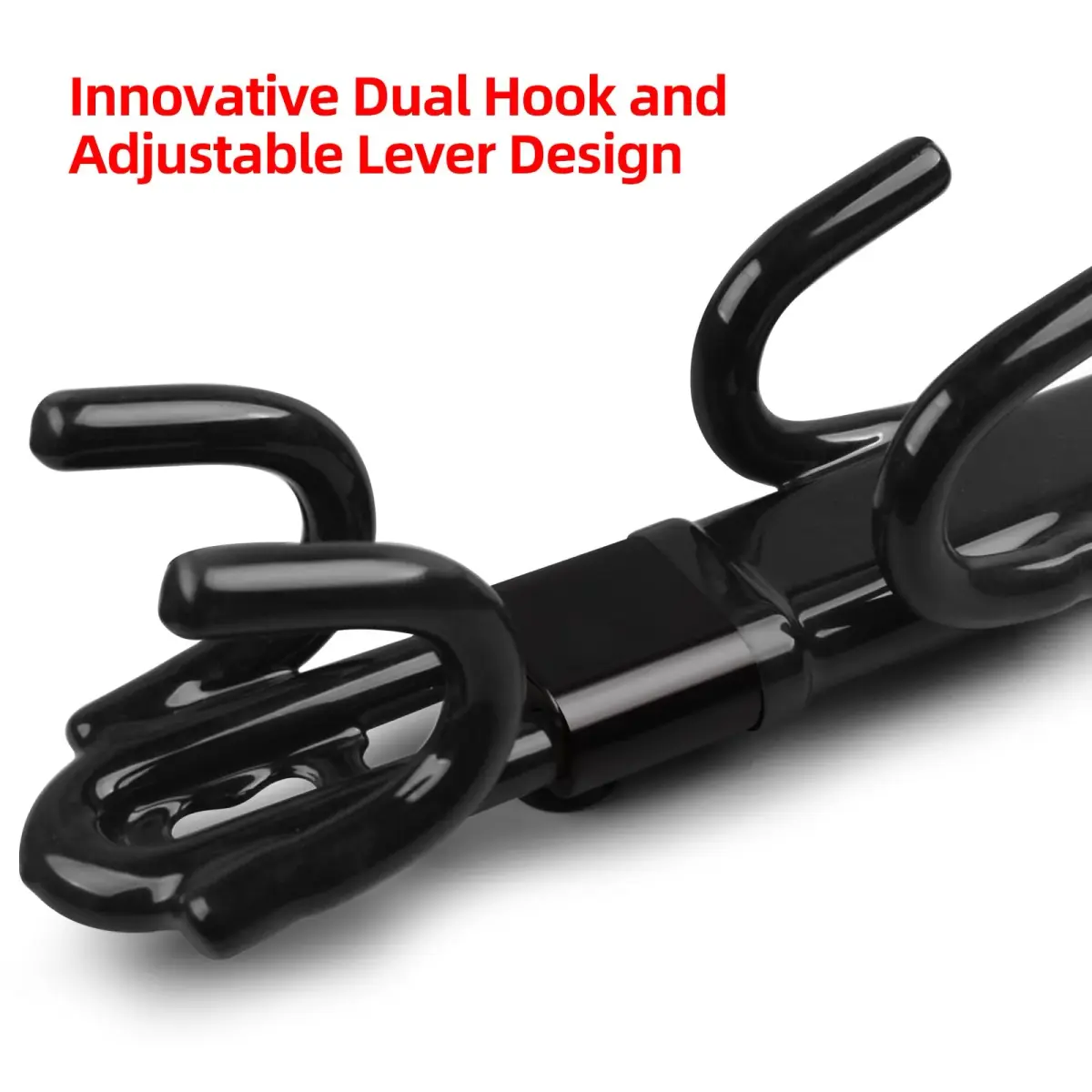 NOEAIKE Heavy Duty Steering Wheel Lock Anti-Theft Car Device with Dual Hooks & 2 Keys | Fits 12.7cm-33cm Wheels - view 6
