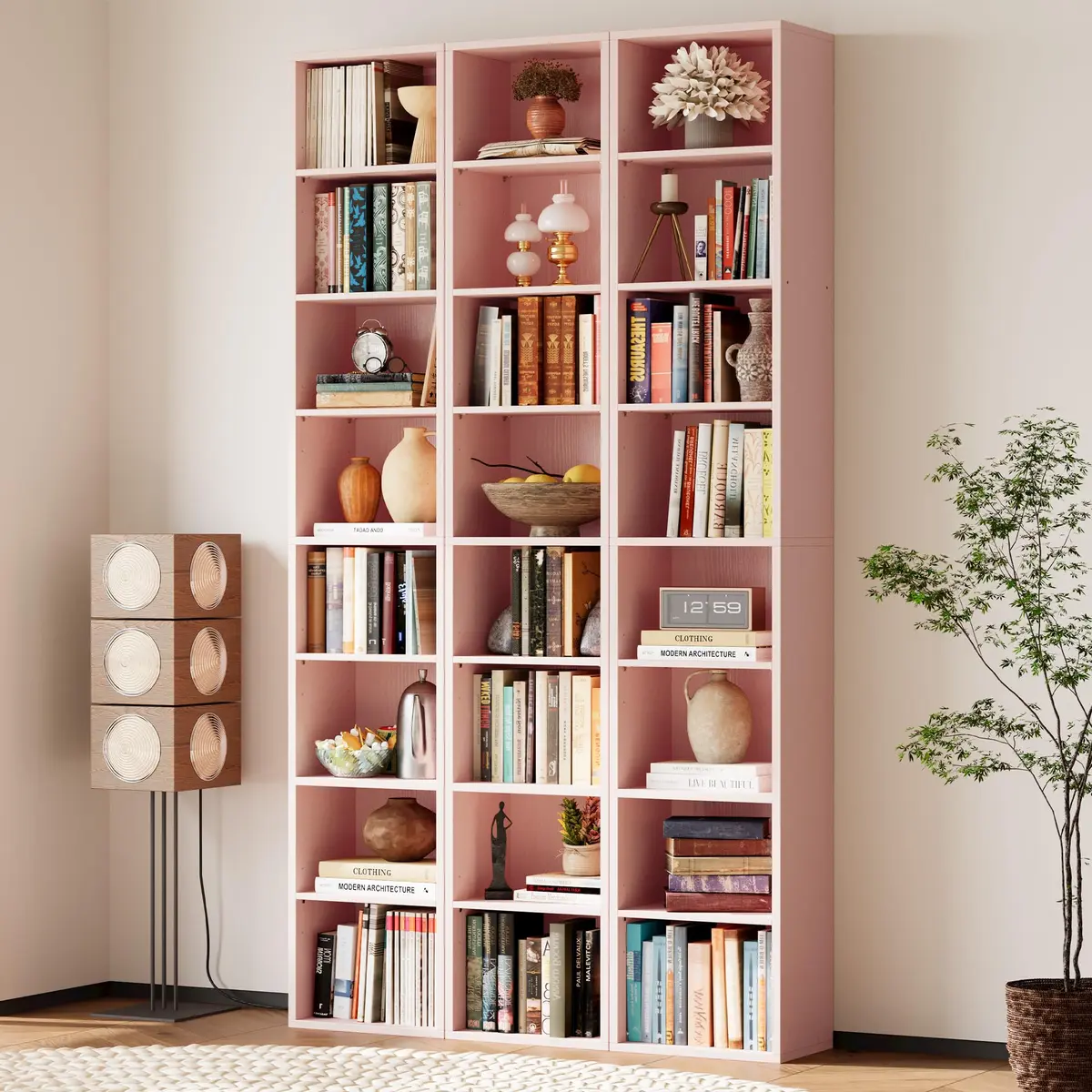 IRONCK Tall Narrow Bookshelf 8 Tiers | Compact Corner Floor Standing Storage 71 in Tall - view 3
