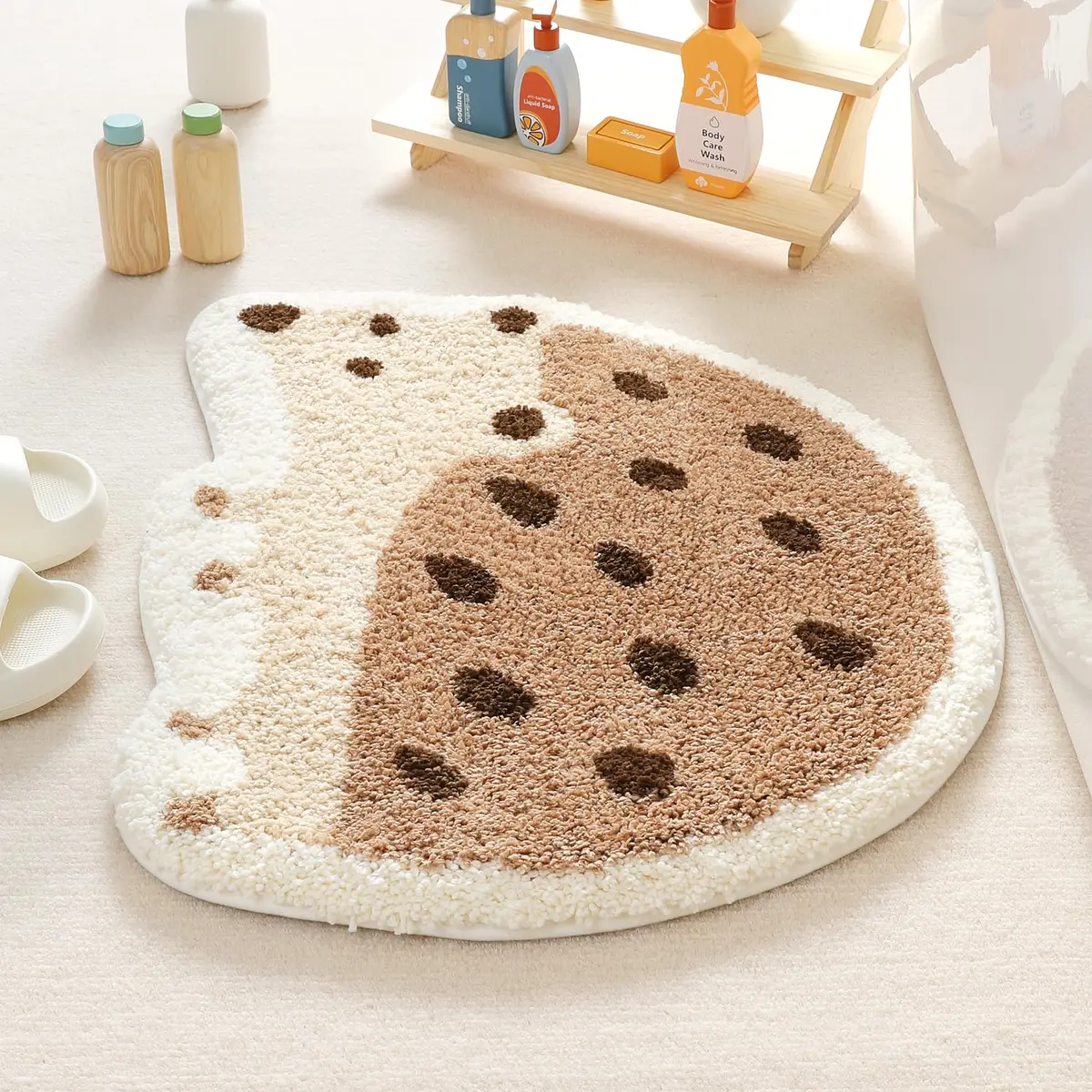 Molesun Hedgehog Bath Mat 20x28 inches | Soft Absorbent Microfiber Bath Rug with Non-Slip TPR Backing - view 3