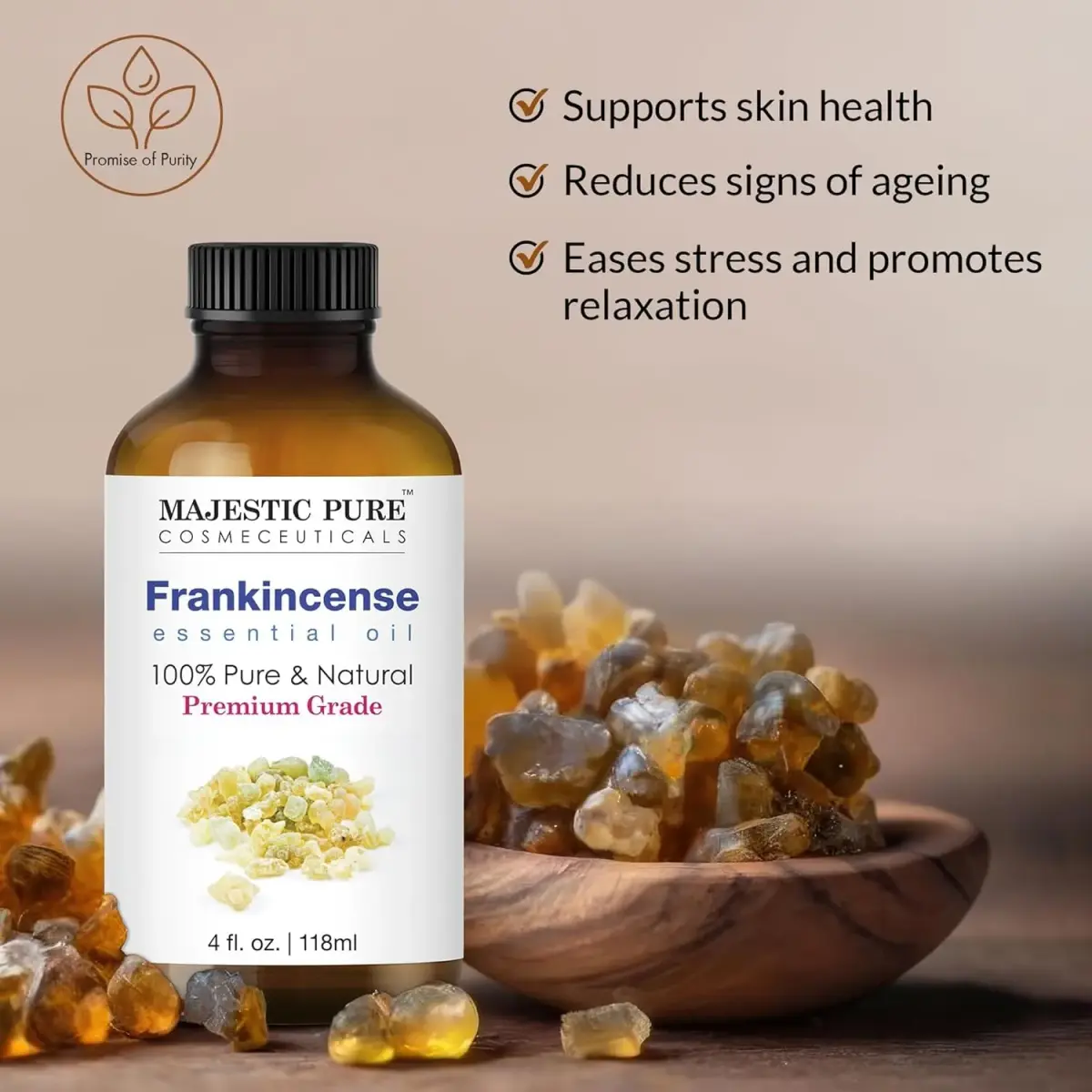 Majestic Pure Frankincense Essential Oil for Diffuser - 236ml (8 Fl Oz) | Pure & Natural, Lab Tested - view 5