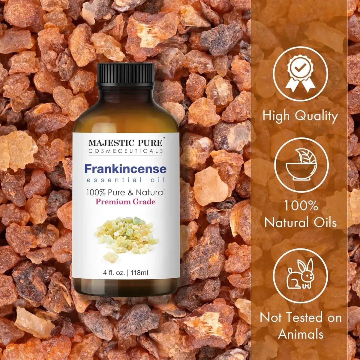 Majestic Pure Frankincense Essential Oil for Diffuser - 236ml (8 Fl Oz) | Pure & Natural, Lab Tested - view 2
