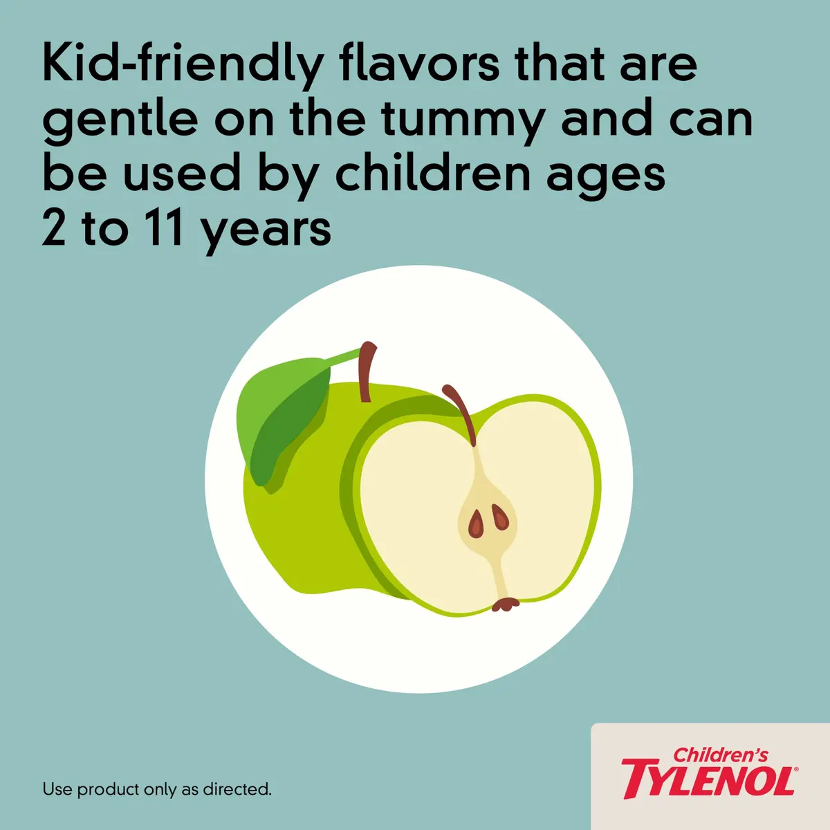 Tylenol Children's Acetaminophen Oral Suspension 4 fl. oz | Natural Apple Flavor, Safe for Kids 2-11 - view 6