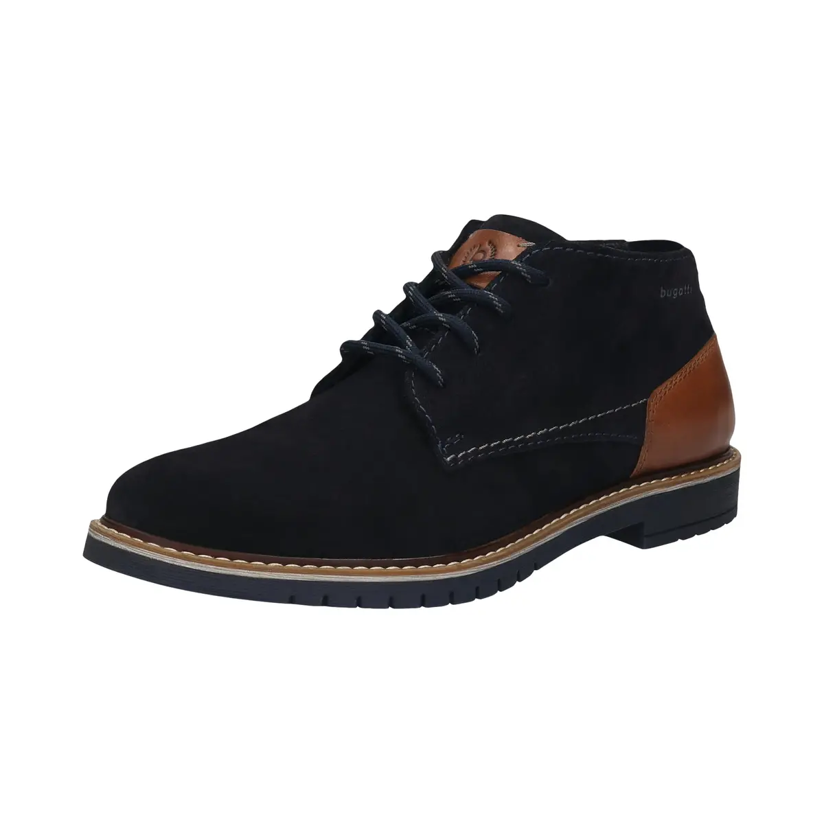 bugatti Men's Lace-Up Boots, Cold Lining, Dark Blue 4100 | Casual Leather Boot for Men - main product image
