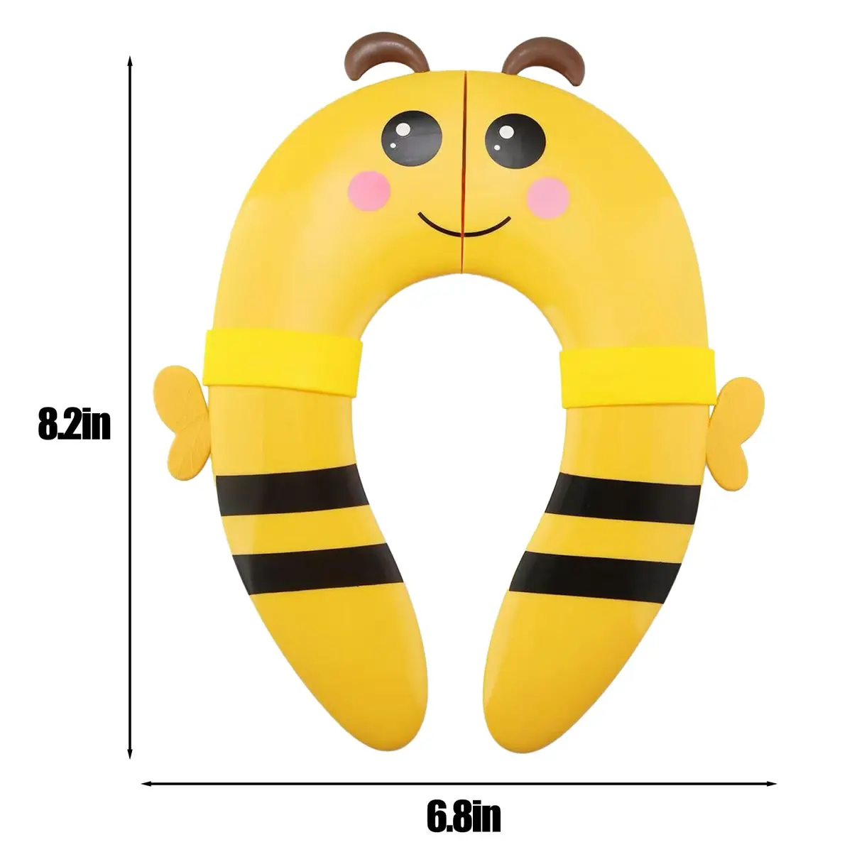 PandaEar Folding Travel Toilet Seat for Kids | Yellow Silicone Potty Training Seat with Non-Slip Pads (1 Unit) - view 2