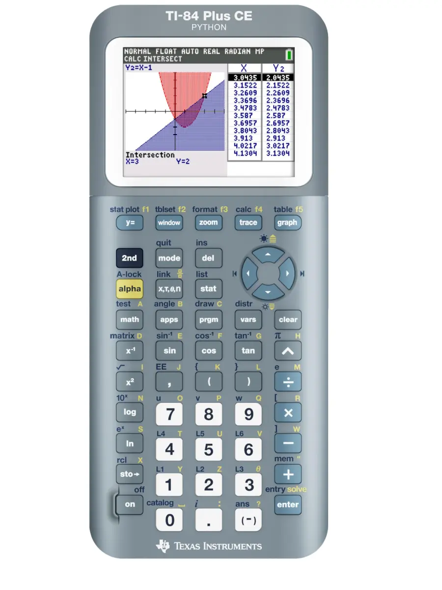 Texas Instruments TI-84 Plus CE Graphing Calculator Fractal Frost | 2.8-inch Color Display, Rechargeable Battery - main product image