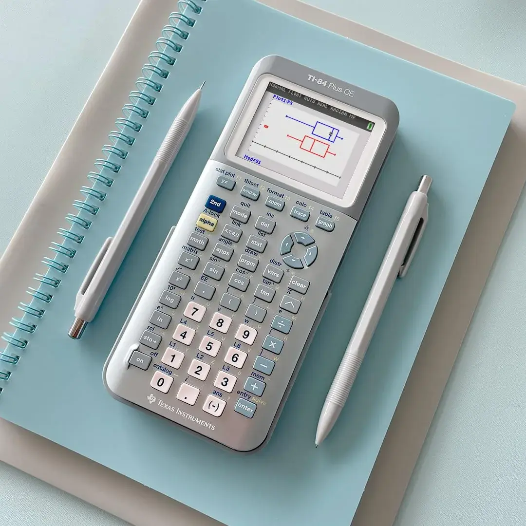 Texas Instruments TI-84 Plus CE Graphing Calculator Fractal Frost | 2.8-inch Color Display, Rechargeable Battery - view 8